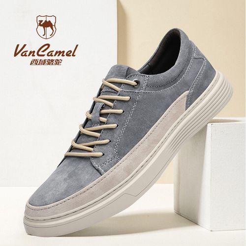 西域骆驼春夏季板鞋系带极简风耐磨防滑男女板鞋软底时尚休闲鞋主图