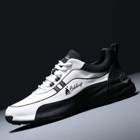 春季新款真皮运动鞋百搭休闲男鞋头层牛皮男鞋男士老爹鞋时尚潮鞋