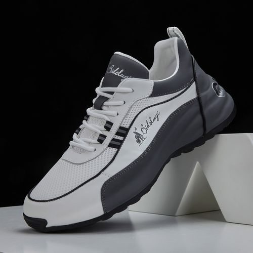 春季新款真皮运动鞋百搭休闲男鞋头层牛皮男鞋男士老爹鞋时尚潮鞋主图