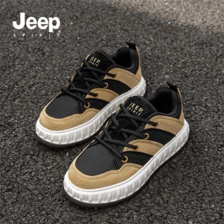 JEEPSPIRIT吉普男鞋秋冬休闲板鞋时尚男士厚底增高男款鞋子男款