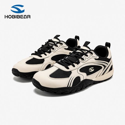 HOBIBEAR男鞋2026新款男士前掌加宽复古德训鞋百搭户外网面鞋主图