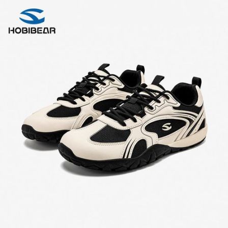HOBIBEAR男鞋2026新款男士前掌加宽复古德训鞋百搭户外网面鞋