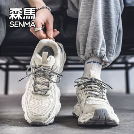 SENMA/森马港风老爹鞋男款春季潮牌高级感休闲百搭厚底增高运动鞋