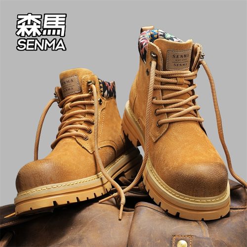 SENMA/森马男鞋2026新款春季户外复古工装鞋高帮休闲踢不烂马丁靴主图