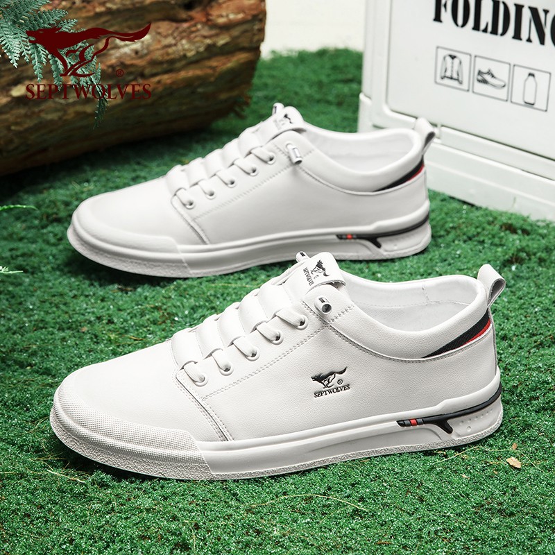 七匹狼男鞋春夏透气车缝线中年耐磨休闲板鞋潮鞋韩版男士休闲鞋主图