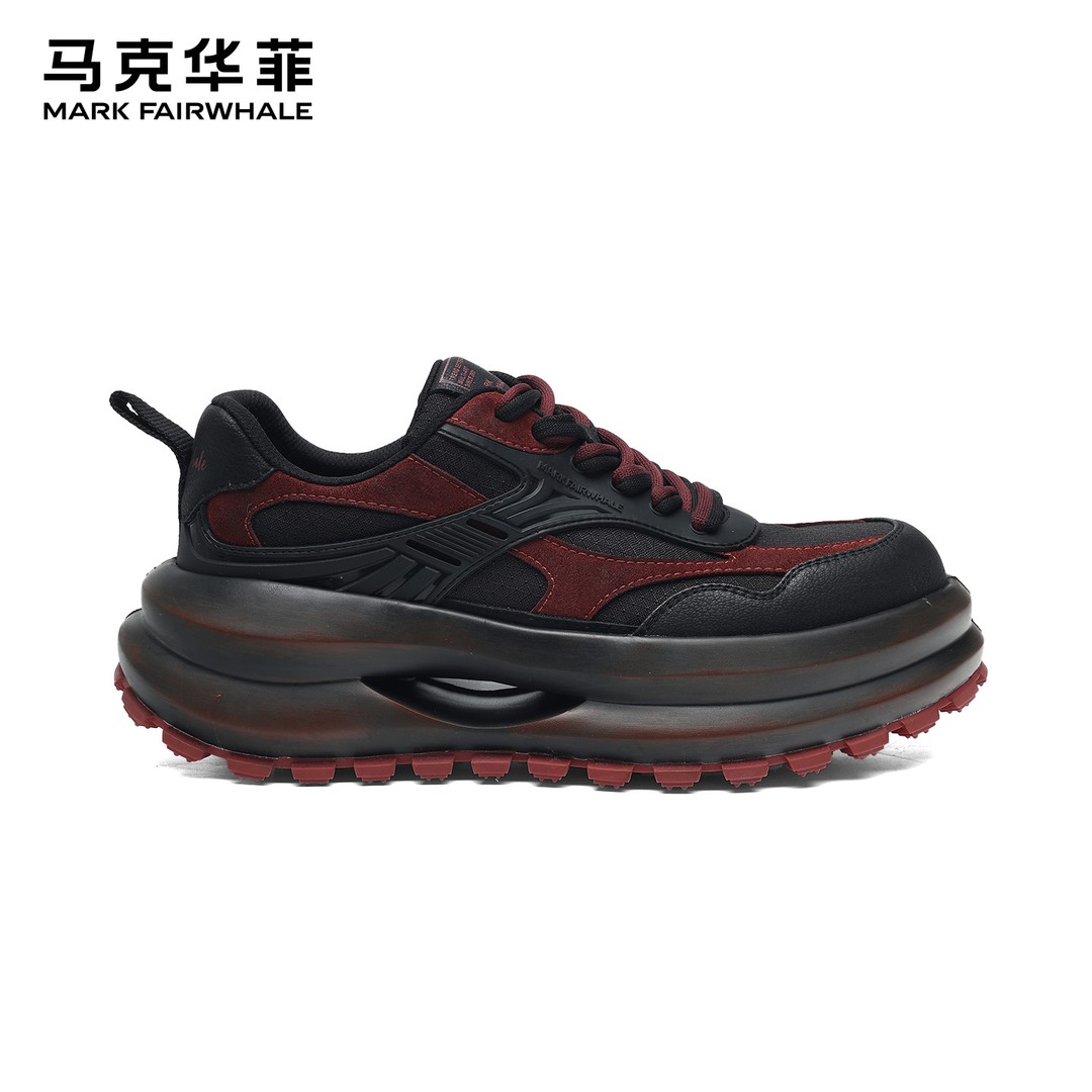 马克华菲2026新款男款运动鞋百搭春季增高潮鞋厚底时尚休闲鞋主图