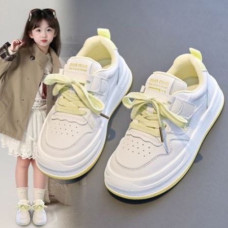 女童鞋子2026新款大童12-15岁透气秋季儿童小白鞋洋气运动鞋炸街6