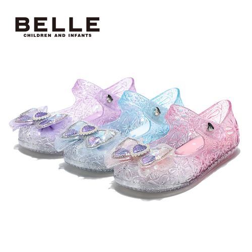 【海洋童话果冻鞋】百丽四季通用夏季儿童水钻女凉鞋洞洞鞋水晶鞋主图