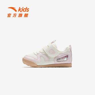 安踏儿童女婴童板鞋2025夏季款透气防滑耐磨宝宝学步鞋休闲板鞋潮