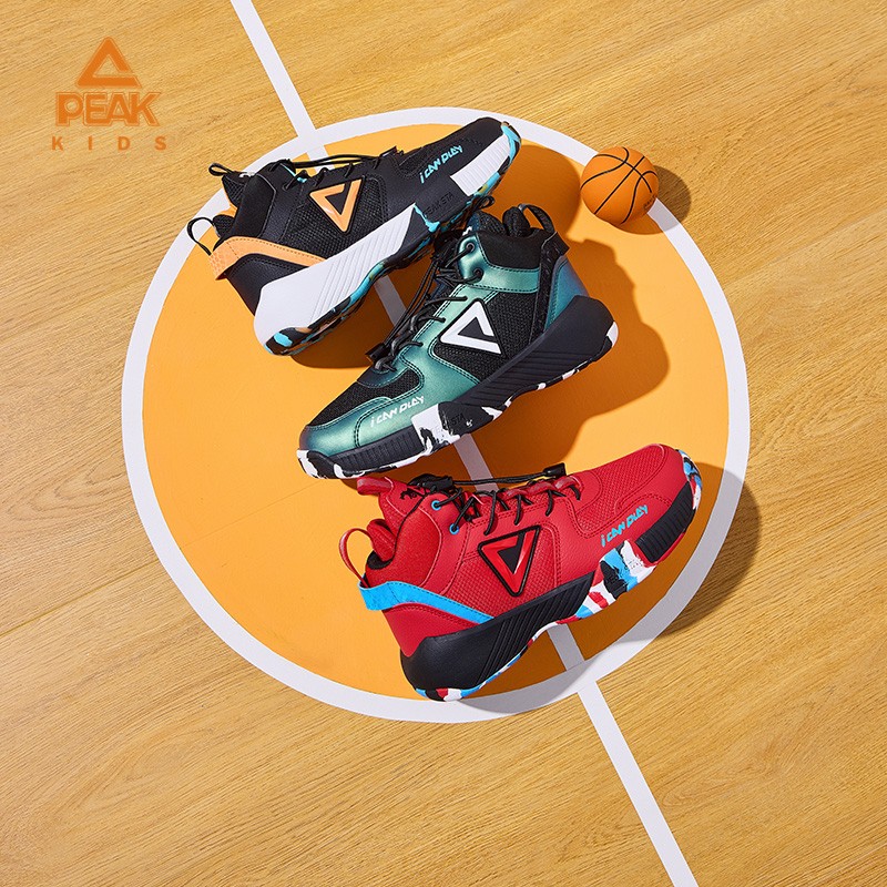 Peak/匹克秋冬高帮篮球鞋男儿童防滑防崴儿童运动篮球鞋DEK3462A主图