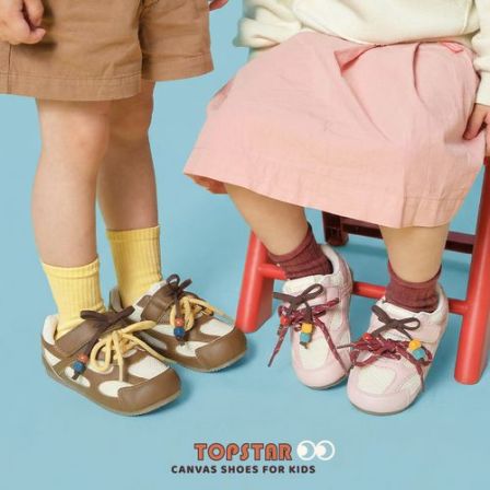 TOPSTAR2026春季儿童运动鞋女童休闲防滑男童复古户外鞋板鞋6069