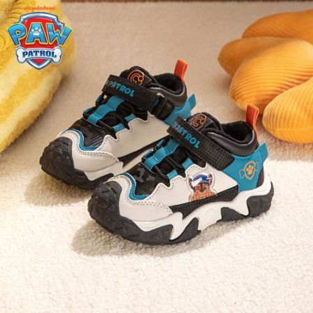 汪汪队童鞋2025秋冬男童鞋宝宝软底皮面加厚加绒二棉户外儿童鞋子