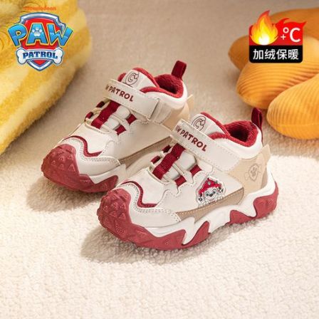 汪汪队男童鞋子2025年秋冬新款运动鞋小男孩户外加绒防滑保暖棉鞋