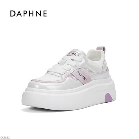 达芙妮运动鞋夏季镂空时尚休闲鞋百搭鞋子时尚单鞋休闲增高系带LL