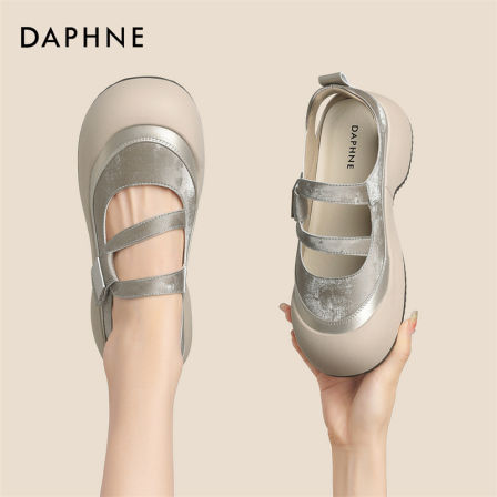 达芙妮魔术贴镂空罗马鞋女款春季2026新款包头休闲厚底外穿凉鞋S 