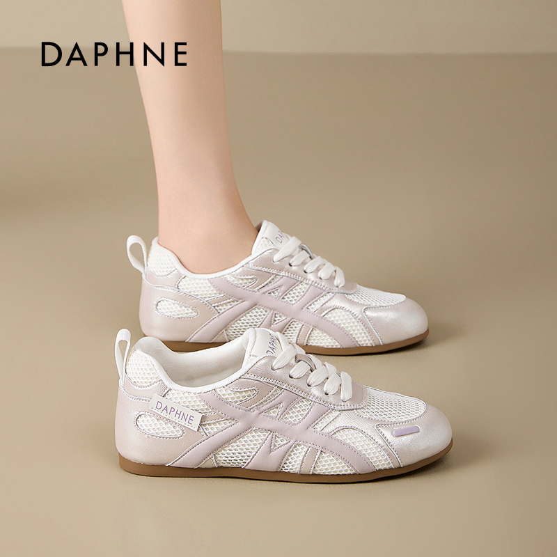 达芙妮平底软底网面透气德训鞋女2026夏新款日常百搭运动休闲鞋S主图