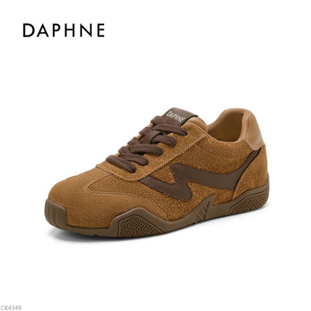 达芙妮新款2025时尚休闲圆头拼色流光风德训鞋舒适百塔款女鞋LL