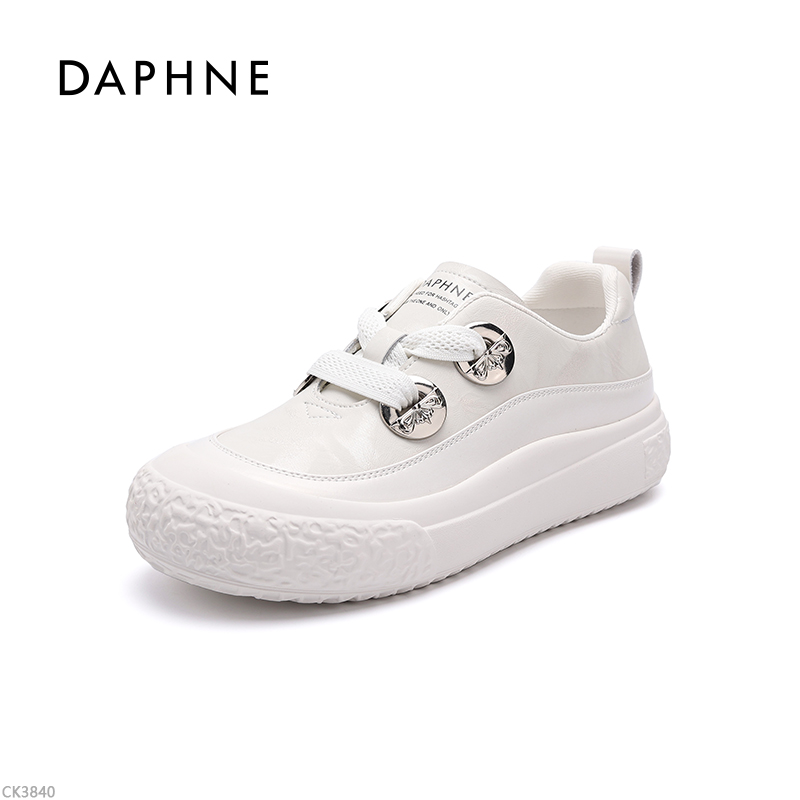 达芙妮新款板鞋系带单鞋秋季时尚休闲透气舒适百塔款女鞋LL主图