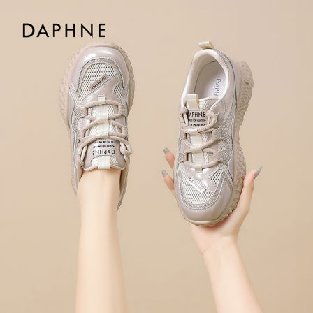 达芙妮厚底德训鞋女款2026新款夏季超火网面透气薄款阿甘休闲鞋S 