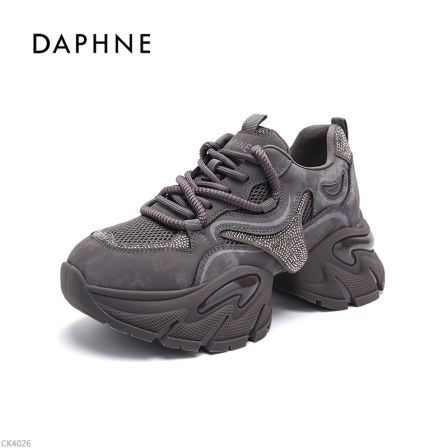 达芙妮新款老爹鞋秋季女鞋60潮鞋网面单鞋增高时尚休闲鞋LL