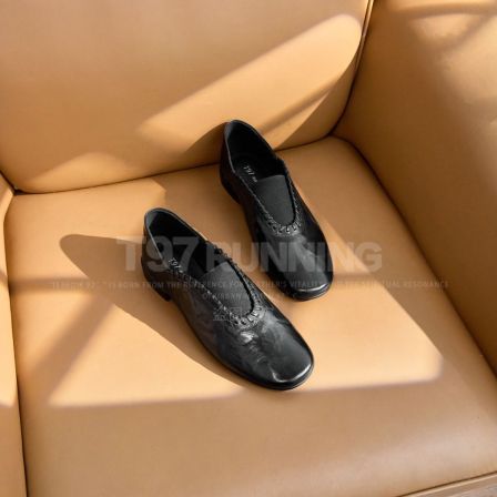 2026新款通勤复古风休闲简约编织松紧舒适低跟轻奢单鞋女G3386