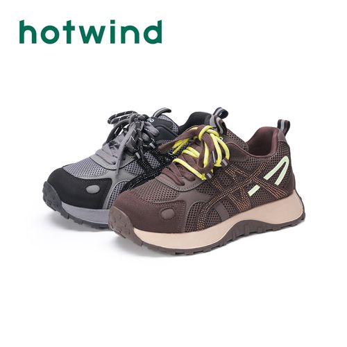 Hotwind/热风简约透气阿甘鞋2025秋季新款女鞋网面百搭时尚休闲鞋主图