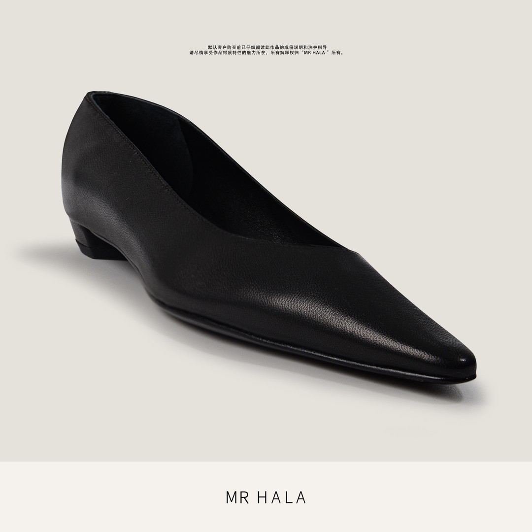MRHALA 瑾序羊皮尖头单鞋 LX512978主图