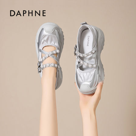 达芙妮珍珠浅口玛丽珍鞋2026夏季新款厚底轻便时尚百搭浅口单鞋S 