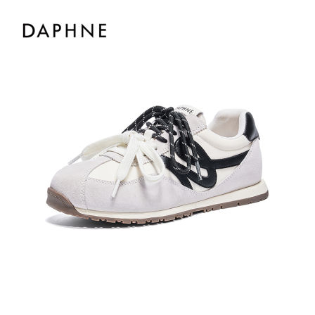 达芙妮德训鞋女鞋爆款2025新款百搭拼色平跟休闲鞋春季运动鞋子LL