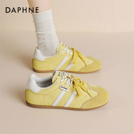 达芙妮高颜值个性拼色德训鞋女2026春季新款网红配阔腿裤休闲鞋S 