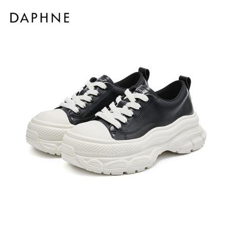 达芙妮复古设计感老爹鞋女2026春季新款小个子松糕厚底运动单鞋S 