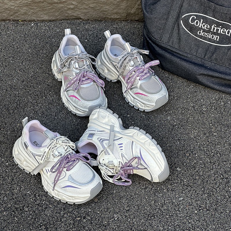 【运费补贴】韩系爆款时尚百搭双绑带厚底休闲老爹鞋S910主图