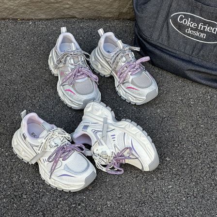 【运费补贴】韩系爆款时尚百搭双绑带厚底休闲老爹鞋S910