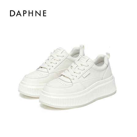 Daphne/达芙妮女鞋2025秋季板鞋厚底增高经典休闲时尚百搭小白LL