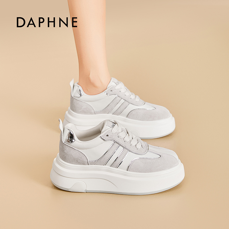达芙妮板鞋2025春季新款潮流厚底运动鞋百搭爆款网红休闲小白鞋LL主图