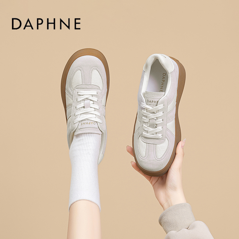 达芙妮厚底德训鞋2026春季新款百搭小白鞋增高显瘦时尚休闲鞋女S 主图