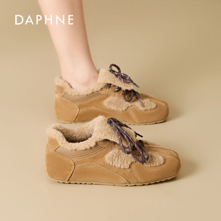 达芙妮厚底雪地靴女款爆款2026新款冬季加绒棉鞋女保暖毛毛鞋S