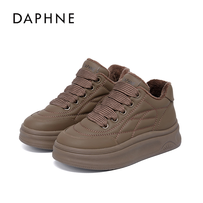 达芙妮冬天穿的棉鞋加绒加厚雪地靴女款爆款2026新款厚底休闲鞋S 主图