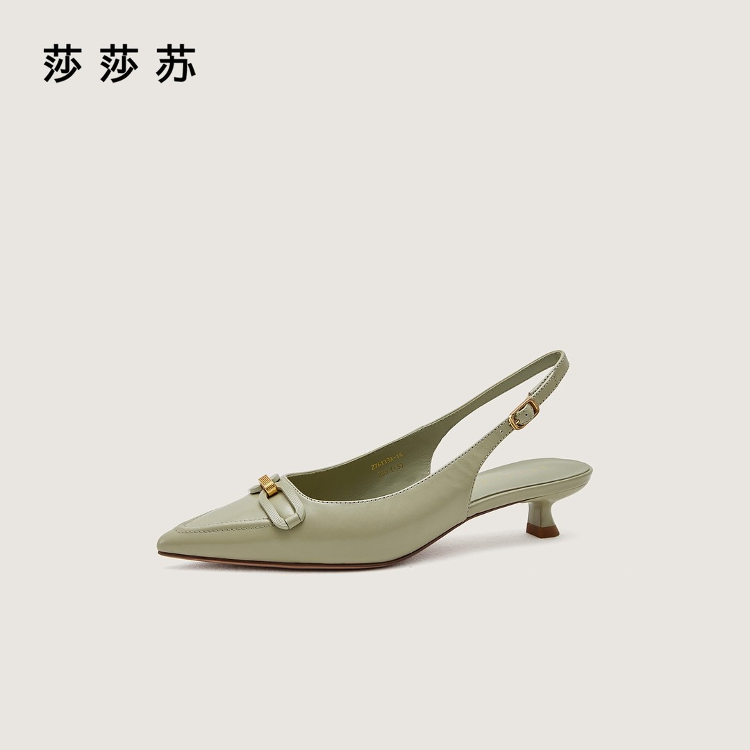 【作曲家】莎莎苏2026年春夏新款细跟后空法式时装凉鞋女Z76133A-15主图