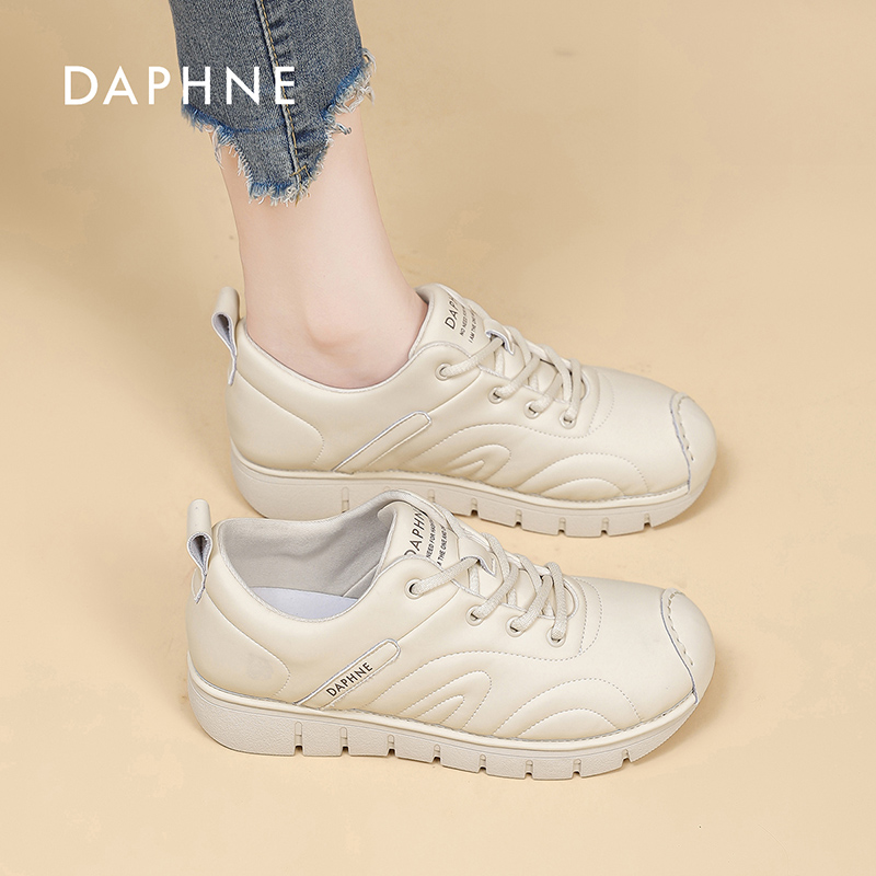 达芙妮韩版厚底增高小白鞋女2026新款春秋季爆款小个子运动单鞋S 主图