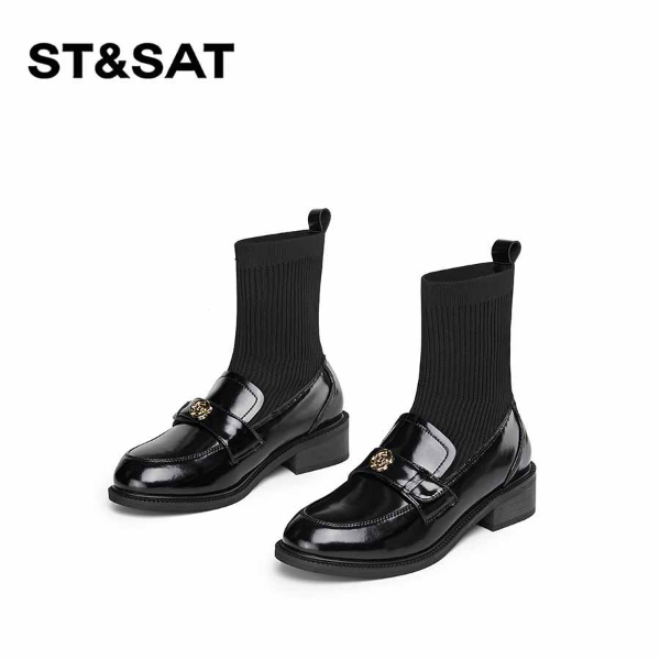 St&Sat/星期六厚底增高乐福鞋2025夏季新款时尚舒适百搭休闲女鞋主图