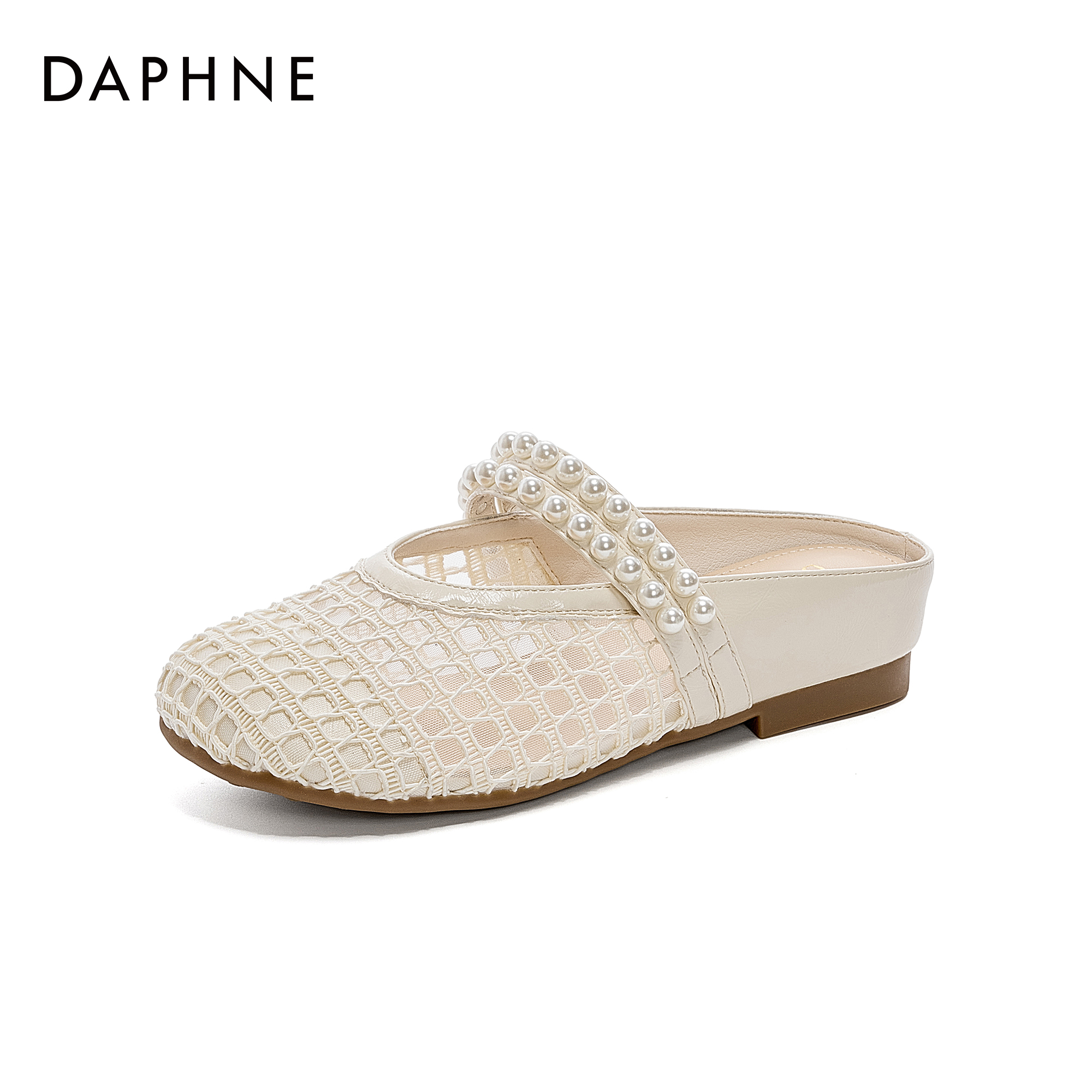 达芙妮法式镂空凉鞋外穿超火夏季2026新款配裙子绝美包头半拖鞋S 主图