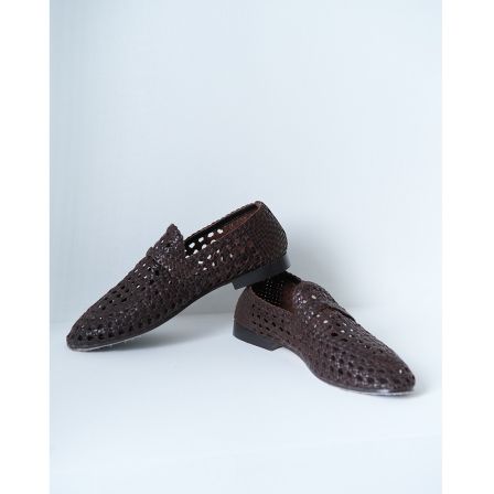 英伦编织粗跟一脚蹬单鞋乐福鞋LSP520130W