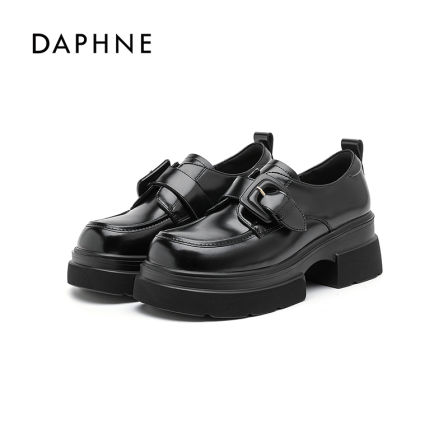 Daphne/达芙妮女鞋2025秋季新款乐福鞋粗跟增高时尚百搭英伦风LL