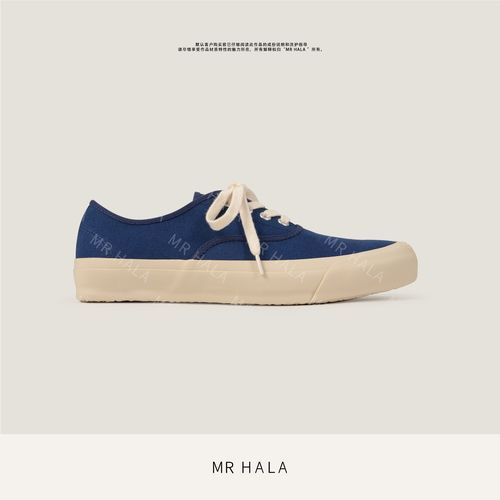 MRHALA 展鸿厚底匠制硫化高密帆布撞色系带休闲鞋女 LX43023主图
