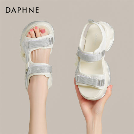 达芙妮厚底老爹沙滩鞋女2026新款夏季超火外穿罗马鞋不累脚凉鞋S 