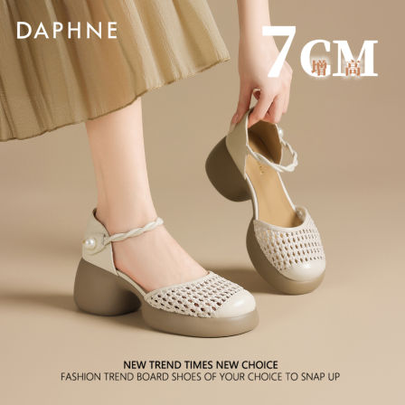 达芙妮包头凉单鞋女2026新款配裙子玛丽珍鞋凉鞋高跟一字带凉拖S