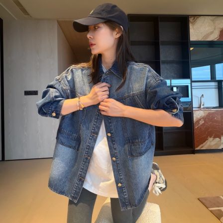 BETTER JOELAY -【石磨蓝工】高端女牛仔外套时尚百搭休闲ZZ2118