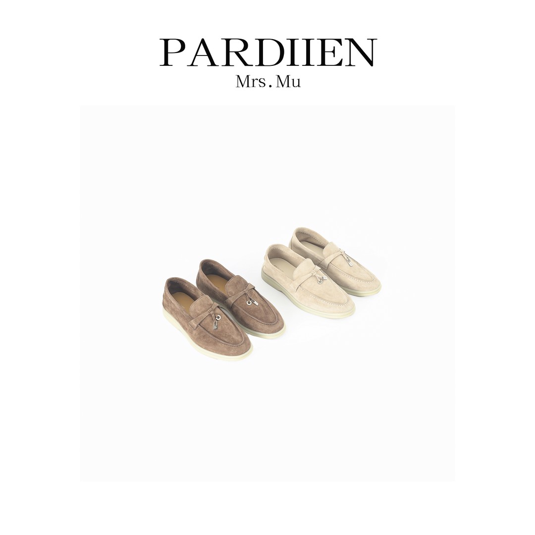 【北总严选】帕迪恩老钱风羊反绒一脚蹬舒适女款乐福鞋26PD-203857主图