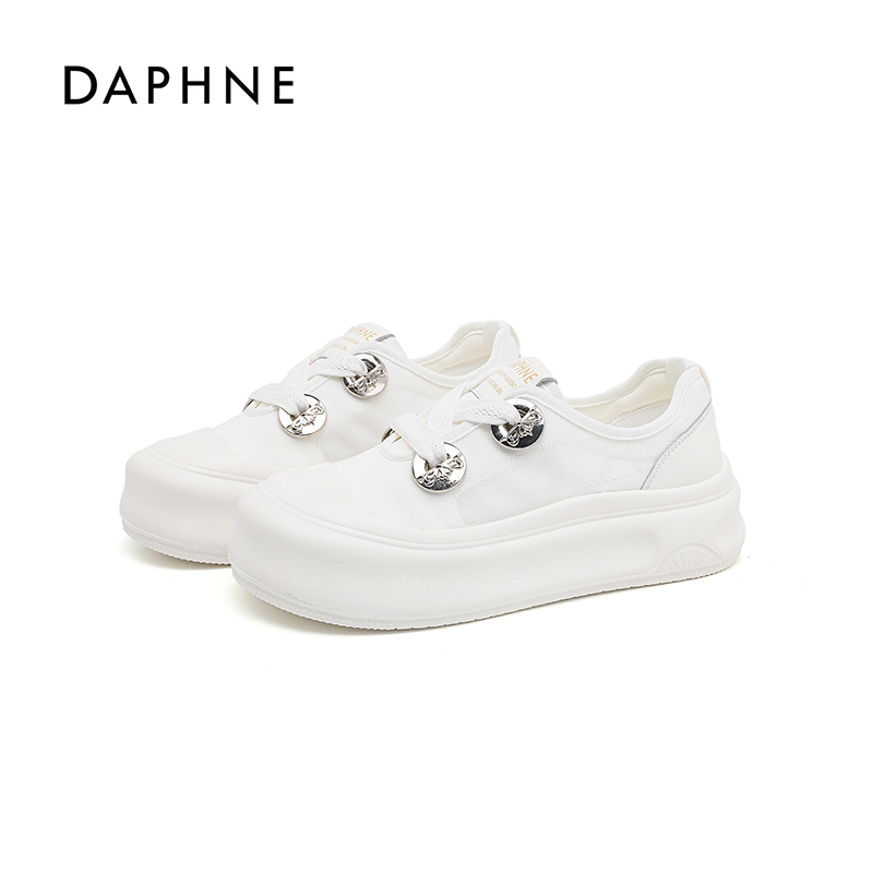 Daphne/达芙妮小白鞋时尚休闲鞋透气板鞋春季平跟复古女鞋夏季LL主图
